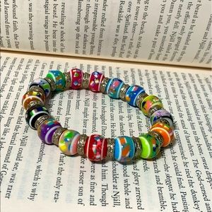 Multicolored Bead Stretch Bracelet